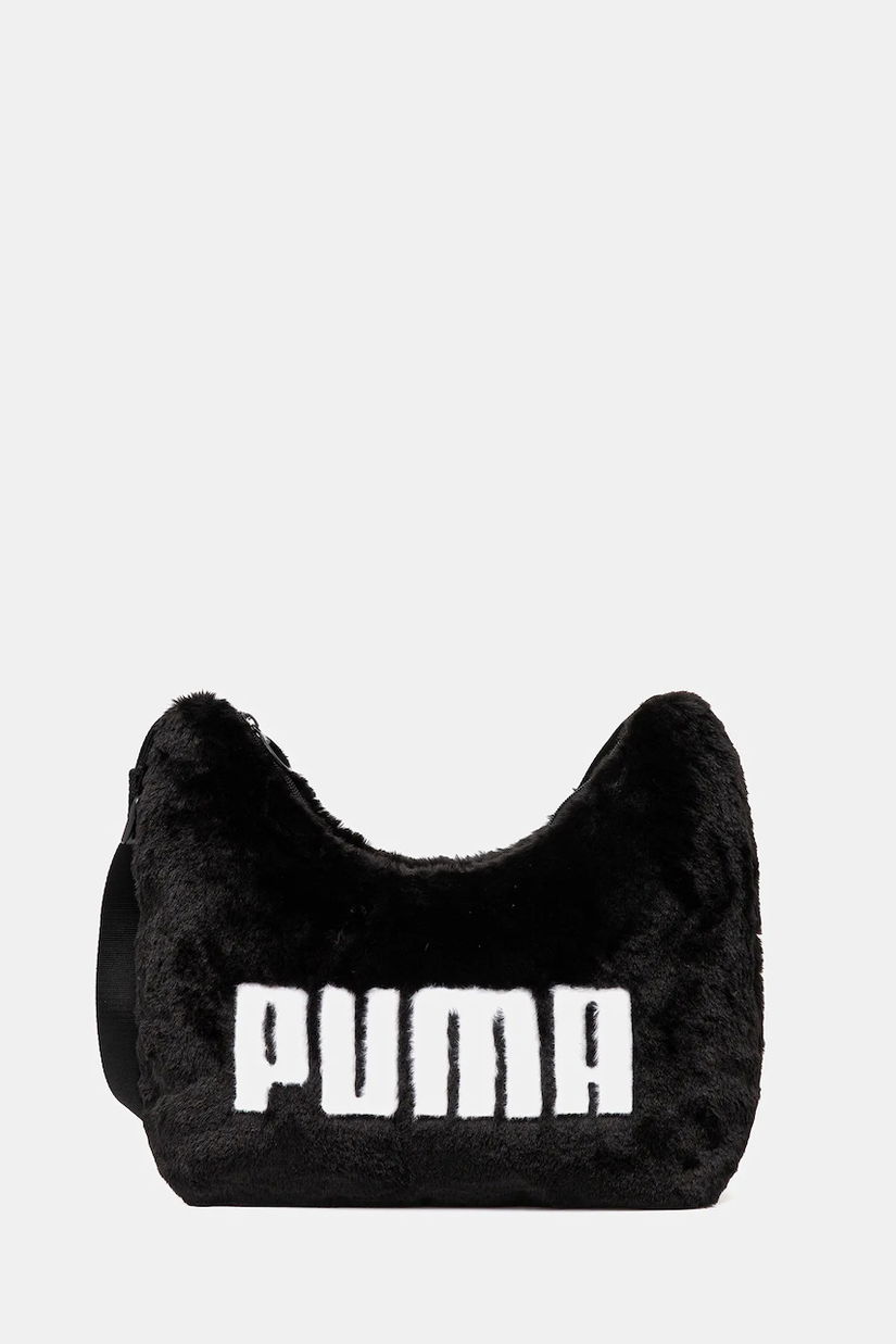 Puma geantă Up Faux Fur culoarea negru, 91869
