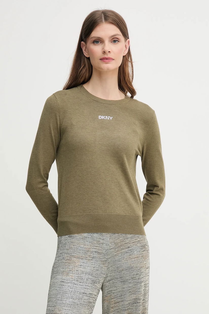 Dkny pulover culoarea verde, light, DJ5R0743