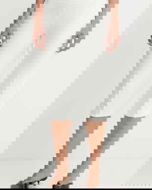 Morgan pantaloni culoarea alb, drept, high waist, PCAP.F