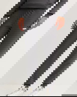 Puma pantaloni de trening culoarea gri, cu imprimeu, 684713