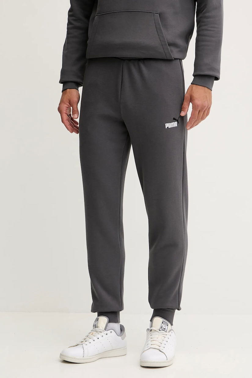 Puma pantaloni de trening culoarea gri, cu imprimeu, 684713