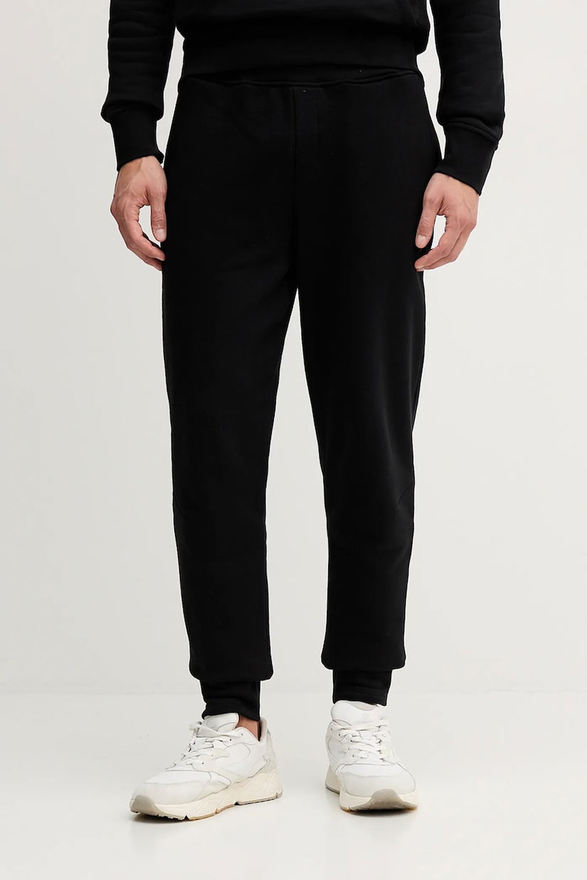 Trussardi pantaloni de trening din bumbac culoarea negru, uni, P8018000062N