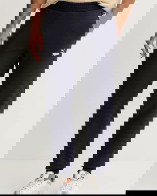 Puma pantaloni de trening culoarea bleumarin, uni, 682606