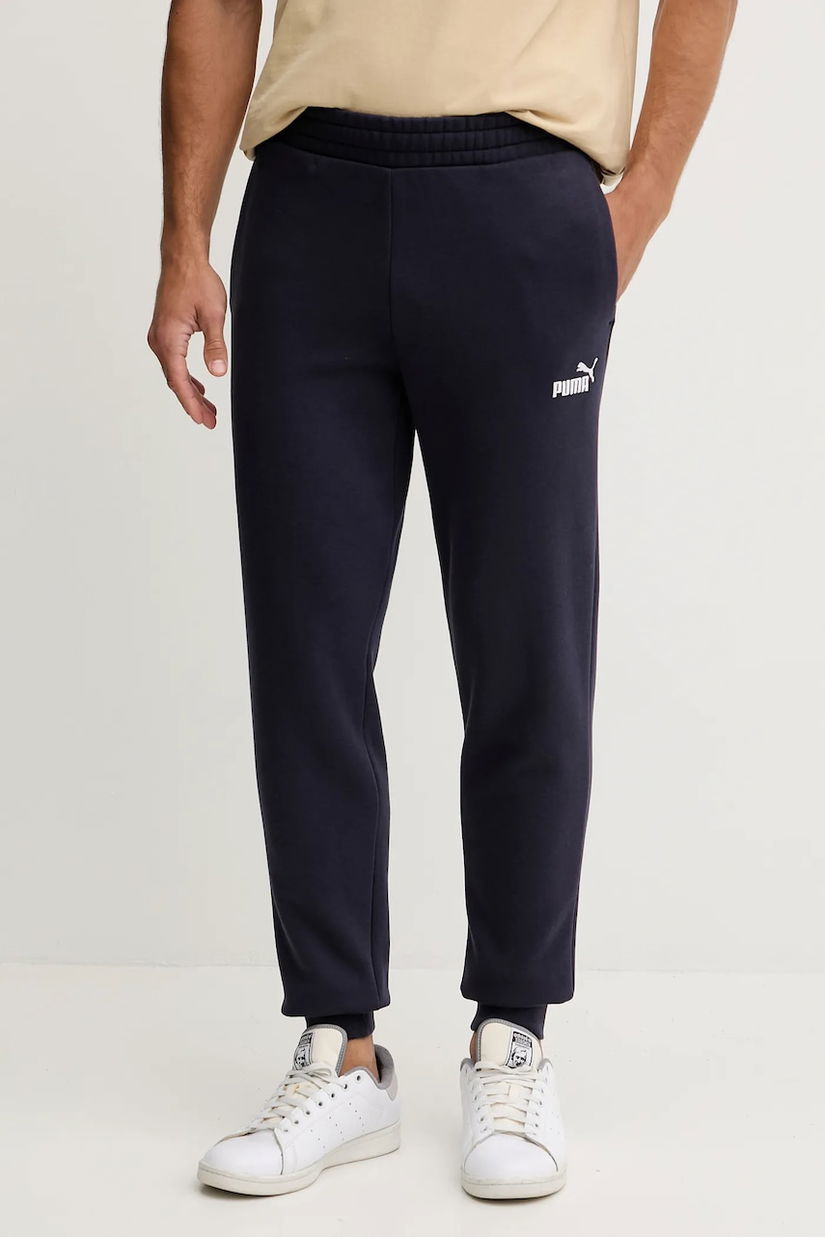 Puma pantaloni de trening culoarea bleumarin, uni, 682606