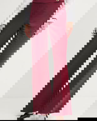 Joseph Ribkoff pantaloni culoarea bordo, evazati, high waist, 253073