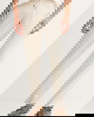 Hackett London pantaloni culoarea bej, mulata, HM2100009R