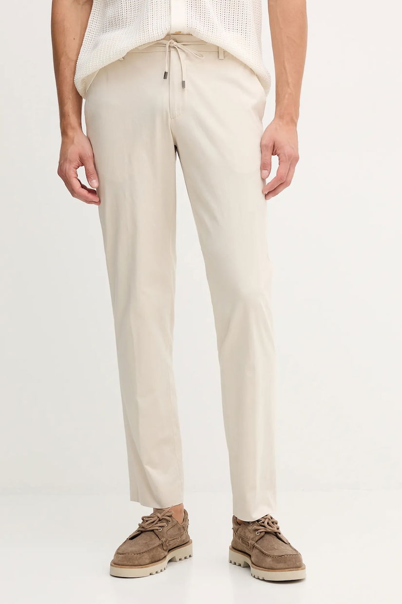 Hackett London pantaloni culoarea bej, mulata, HM2100009R
