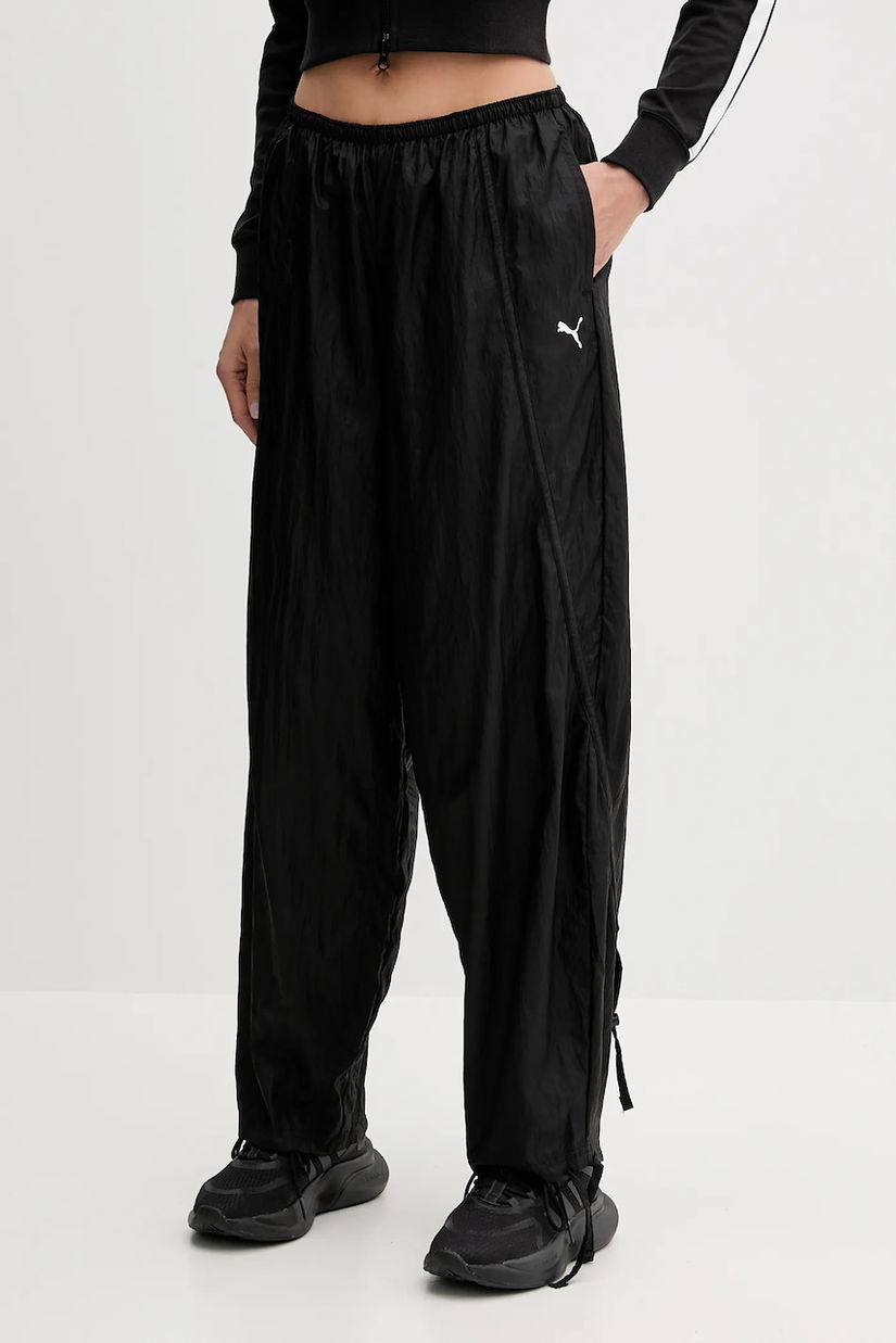 Puma pantaloni de trening culoarea negru, cu imprimeu, 632149