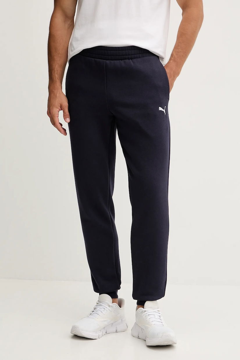 Puma pantaloni de trening culoarea bleumarin, uni, 682614