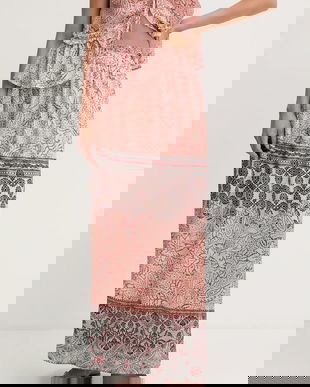 Morgan fustă culoarea portocaliu, midi, evazati, JONY.F