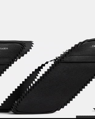 Trussardi borsetă de piele culoarea negru, Z589E005966N