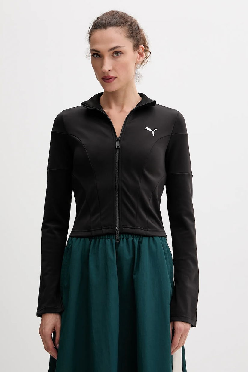 Puma bluză culoarea negru, uni, 632146