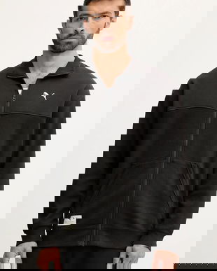 Puma bluză culoarea negru, uni, 688218