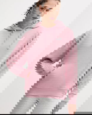 Puma bluză culoarea roz, cu glugă, uni, 688096