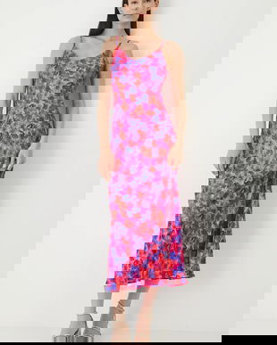 Medicine rochie culoarea roz, maxi, mulată