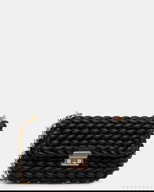 MICHAEL Michael Kors poșetă de piele TRIBECA culoarea negru, 30T5G2RL7T