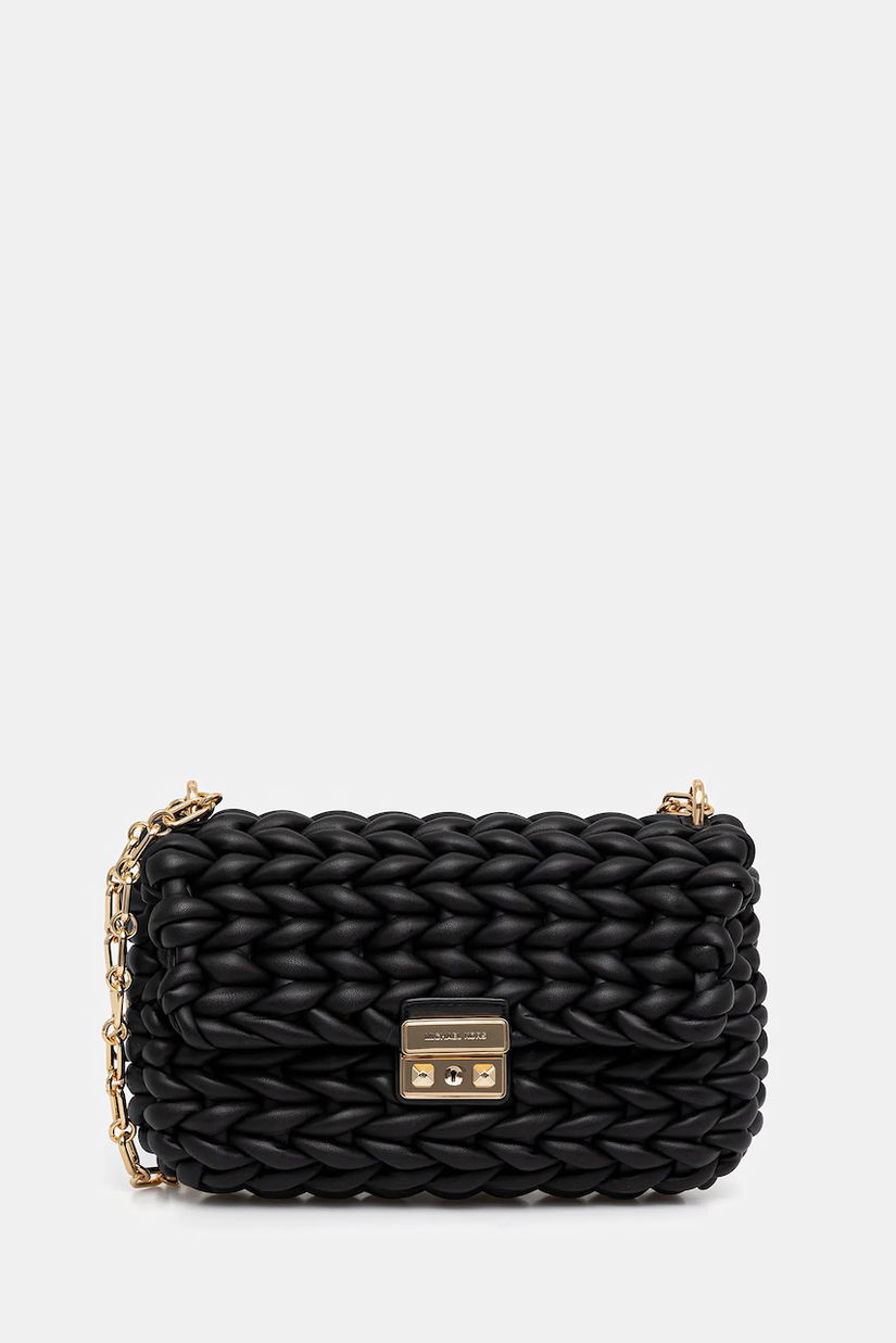 MICHAEL Michael Kors poșetă de piele TRIBECA culoarea negru, 30T5G2RL7T