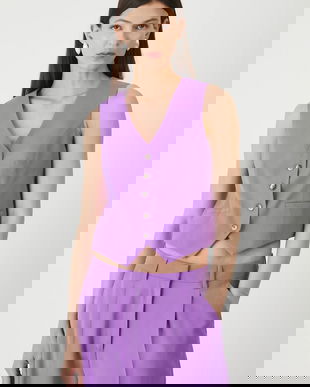 Medicine vestă culoarea violet, un singur rand de nasturi