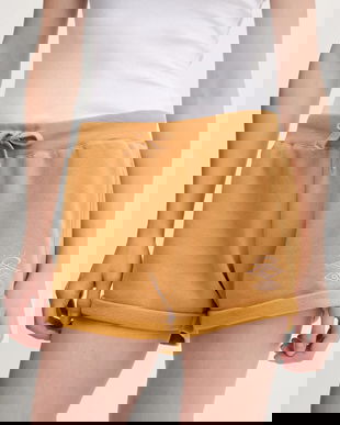 Rip Curl pantaloni scurti culoarea verde, cu imprimeu, high waist