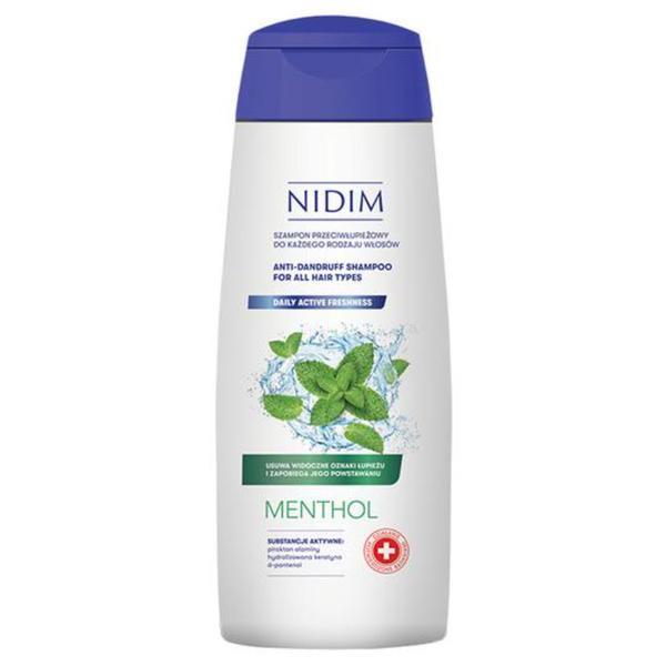Sampon anti-matreata pentru toate tipurile de par Mentol Nidim, 300 ml