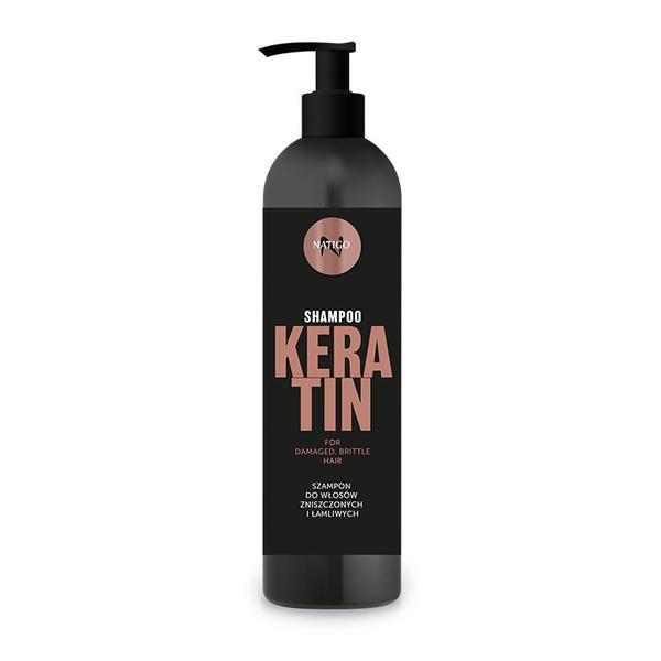 Sampon Keratin pentru par deteriorat si fragil Natigo, 300 ml