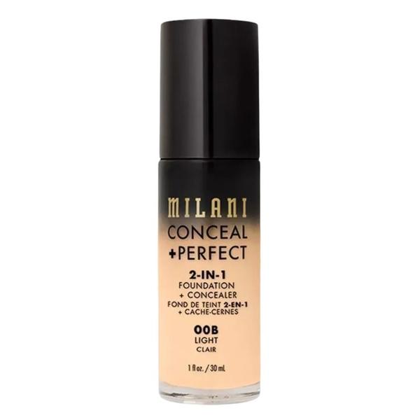 Fond de Ten si Corector - Milani Conceal + Perfect 2-in-1 Foundation + Concealer, nuanta 00B Light, 30 ml