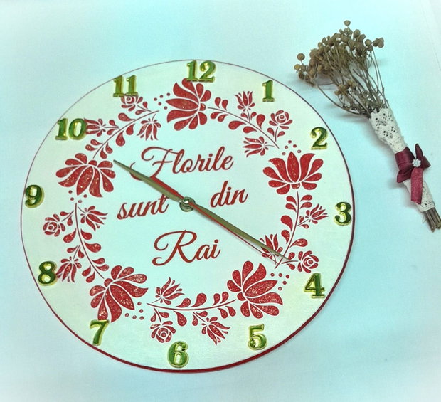 Imperfect Time - ceas de perete cu flori