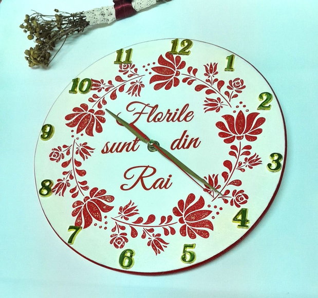 Imperfect Time - ceas de perete cu flori