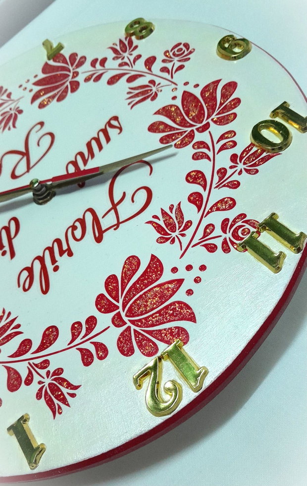 Imperfect Time - ceas de perete cu flori