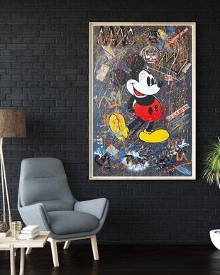 Mickey Pop-Art- Acryl pe canvas, arta urbana si vibranta