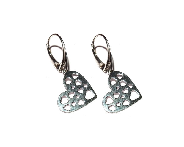 Cercei inima din Argint 925 - CE781 - cadou romantic, cadou pentru ea, cercei chic, cadou iubita, cadou prietena, cercei inimioare, cadou 8 Martie, cadou Valentine's Day, cadou Dragobete