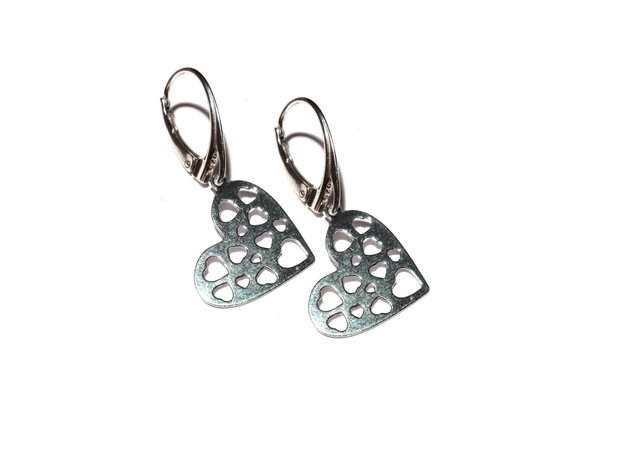 Cercei inima din Argint 925 - CE781 - cadou romantic, cadou pentru ea, cercei chic, cadou iubita, cadou prietena, cercei inimioare, cadou 8 Martie, cadou Valentine's Day, cadou Dragobete