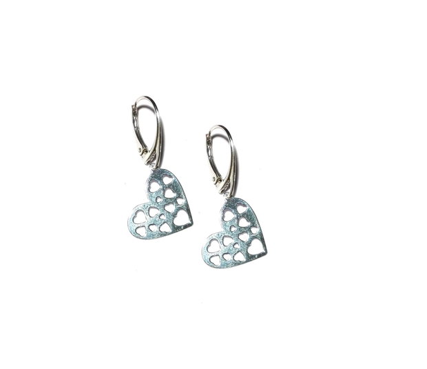 Cercei inima din Argint 925 - CE781 - cadou romantic, cadou pentru ea, cercei chic, cadou iubita, cadou prietena, cercei inimioare, cadou 8 Martie, cadou Valentine's Day, cadou Dragobete