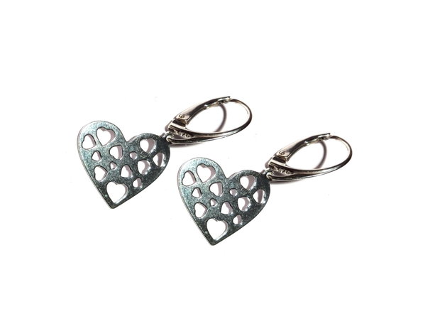 Cercei inima din Argint 925 - CE781 - cadou romantic, cadou pentru ea, cercei chic, cadou iubita, cadou prietena, cercei inimioare, cadou 8 Martie, cadou Valentine's Day, cadou Dragobete