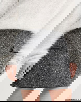 Iceberg fustă culoarea gri, mini, drept, C011 3083