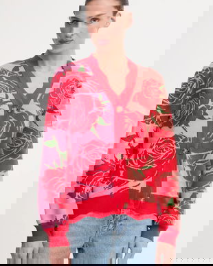 Never Fully Dressed cardigan culoarea roz, NFDKN675