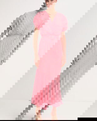 Never Fully Dressed rochie culoarea roz, maxi, drept, NFDDR2845