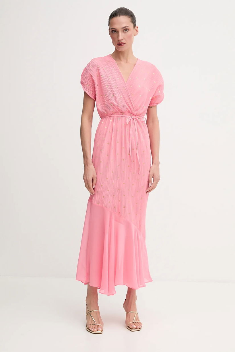 Never Fully Dressed rochie culoarea roz, maxi, drept, NFDDR2845