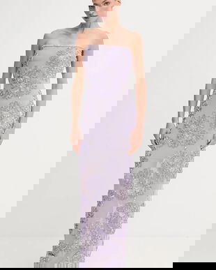 Rotate rochie culoarea violet, maxi, mulată, 1142161429