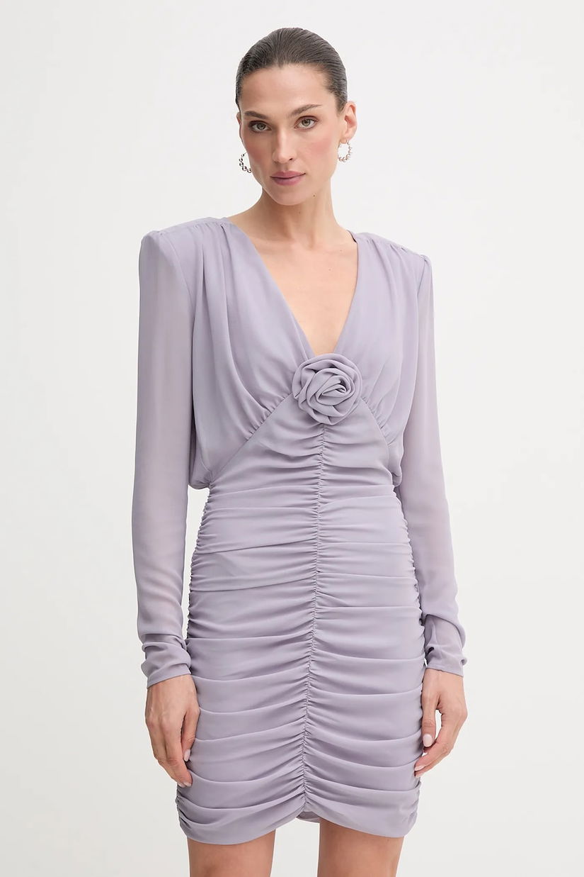 Rotate rochie culoarea violet, mini, mulată, 1143491429