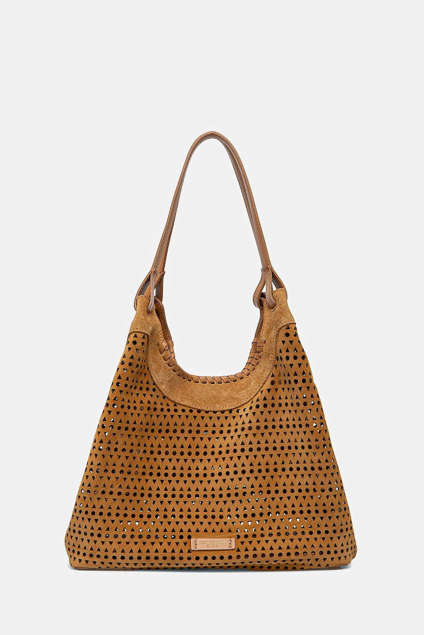 Gianni Chiarini geanta de mana din piele intoarsa DUA culoarea maro, BS 11682 CMLSR