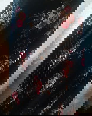 Rochie lunga inegala cu flori , 1XL