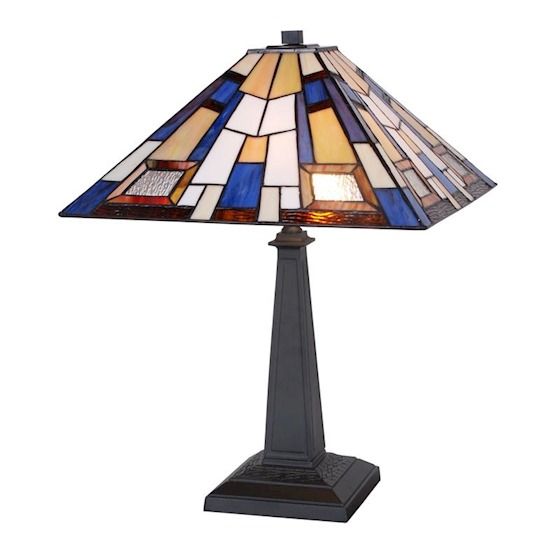 Lampa Tiffany cu abajur geometric