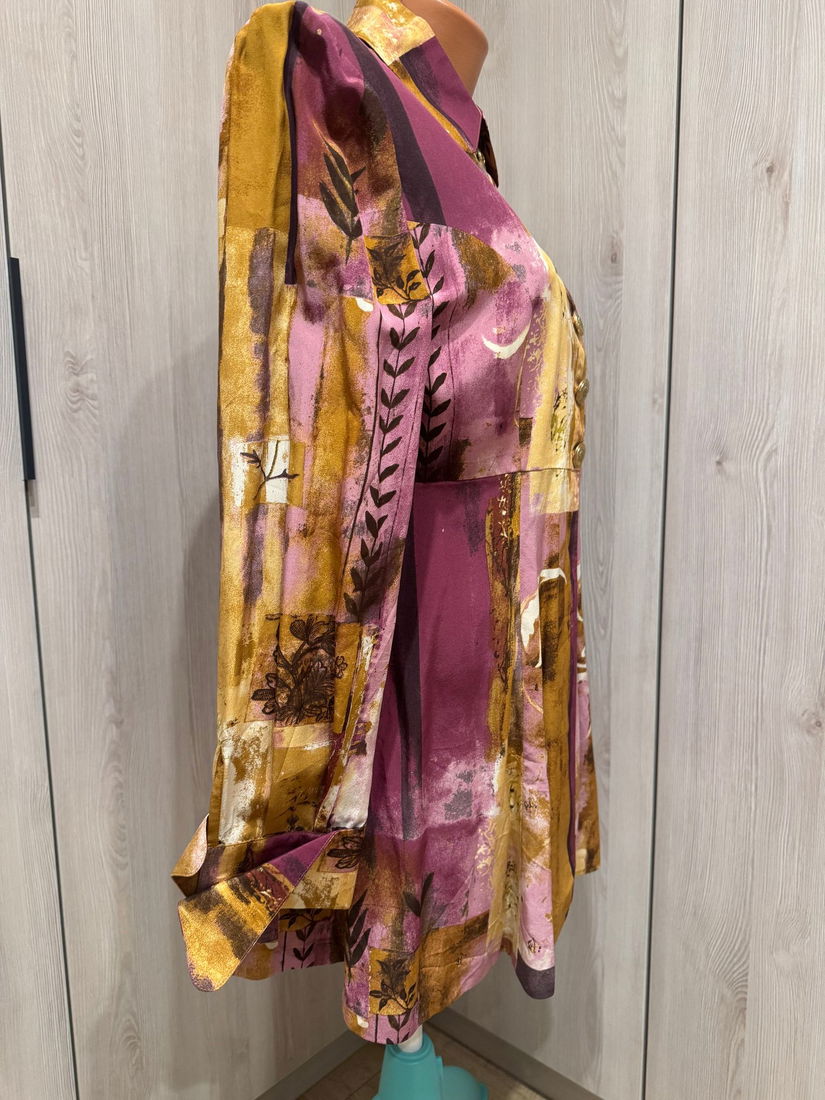 SUPERBA BLUZA VINTAGE UNGARO PREMIERE PARIS ,MATASE NATURALA,DE COLECTIE