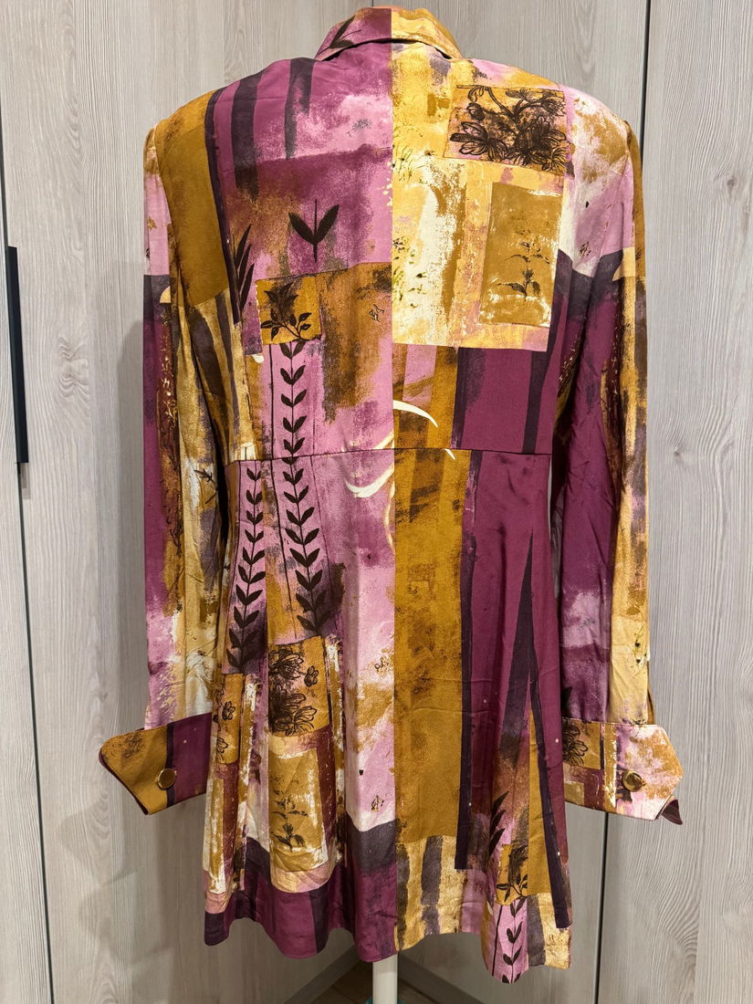 SUPERBA BLUZA VINTAGE UNGARO PREMIERE PARIS ,MATASE NATURALA,DE COLECTIE
