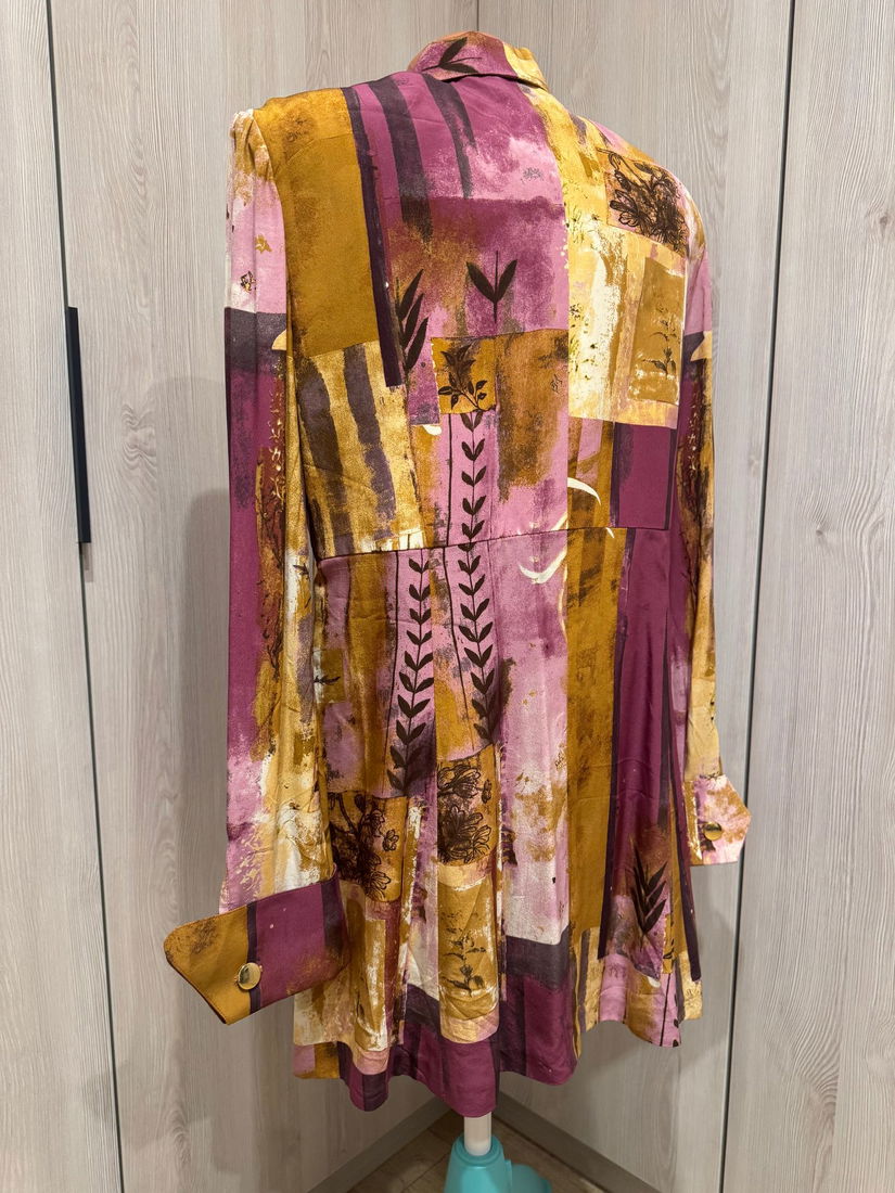 SUPERBA BLUZA VINTAGE UNGARO PREMIERE PARIS ,MATASE NATURALA,DE COLECTIE