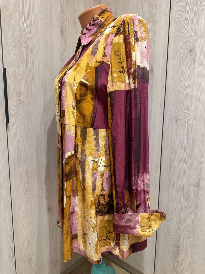 SUPERBA BLUZA VINTAGE UNGARO PREMIERE PARIS ,MATASE NATURALA,DE COLECTIE