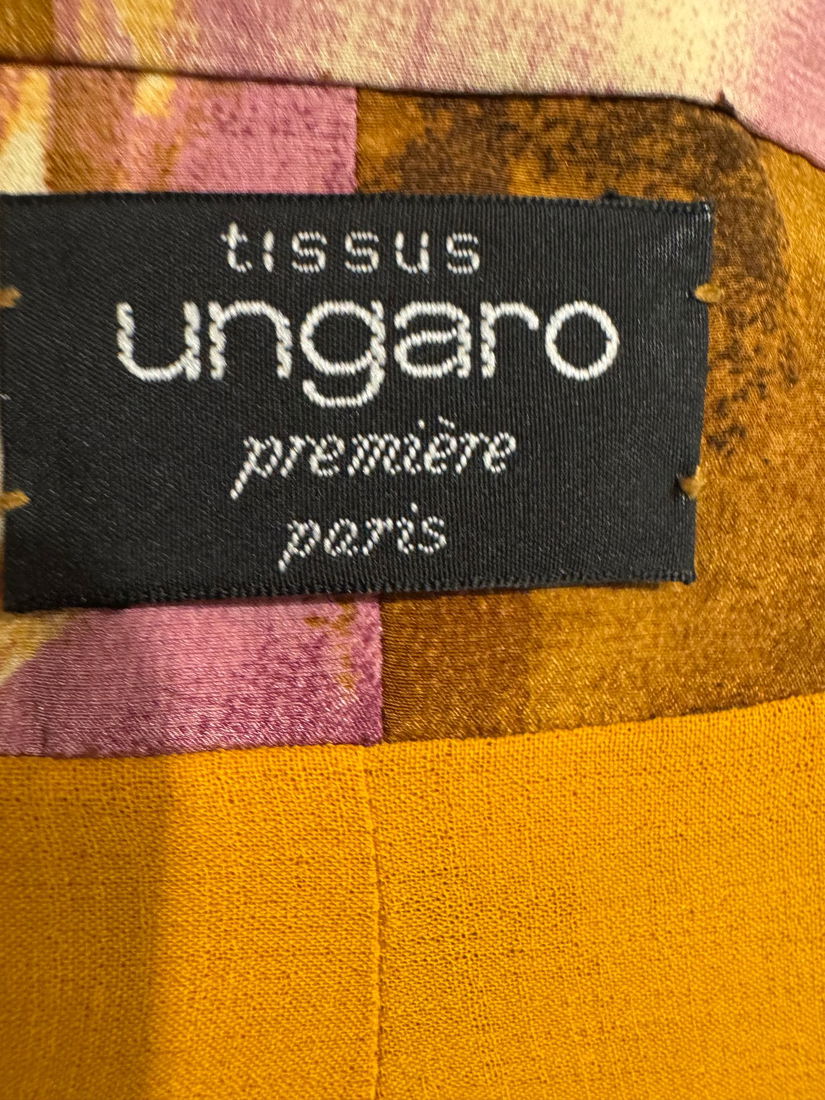 SUPERBA BLUZA VINTAGE UNGARO PREMIERE PARIS ,MATASE NATURALA,DE COLECTIE