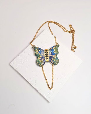 Colier Butterfly din portelan