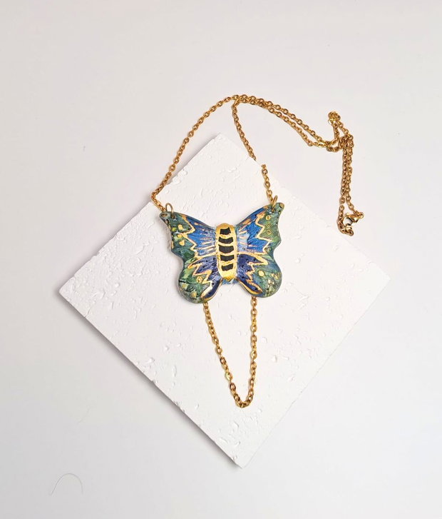 Colier Butterfly din portelan